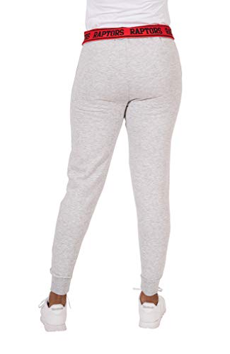 Ultra Game NBA Toronto Raptors Womens Jogger Pants Active Basic Fleece Sweatpants , Heather Gray, Medium