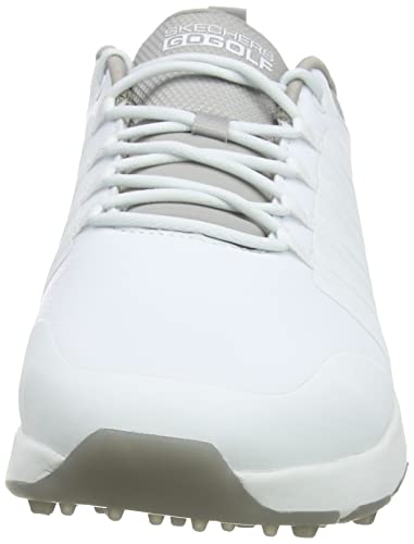 Skechers mens Elite 4 Waterproof Golf Shoe, White/Gray Victory, 10 US