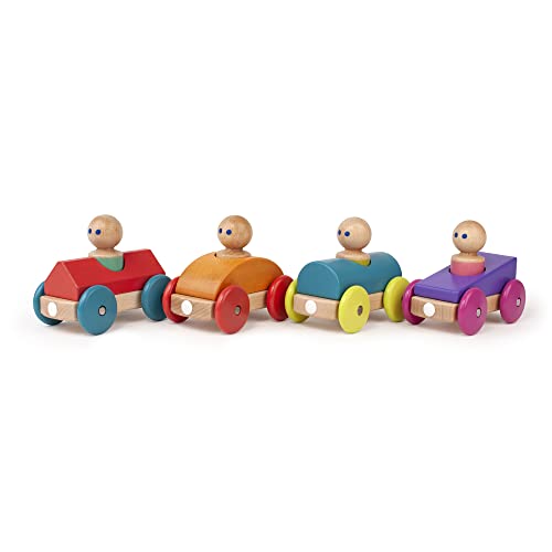3 Piece Tegu Magnetic Racer Building Block Set, Teal