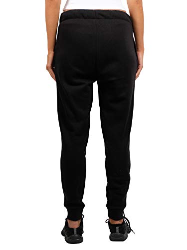 Ultra Game NBA New York Knicks Womens Jogger Pants Active Basic Fleece Sweatpants , Black, Large