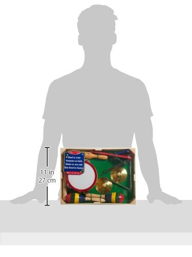 Melissa and Doug Band-in-a-Box Clap! Clang! Tap! - 10-Piece Musical Instrument Set - Kids Musical Instruments, Wooden Percussion Instruments For Toddlers And Kids Ages 3+