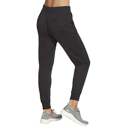 Skechers womens Diamond Logo Jogger Sweatpants, Bold Black, Large US