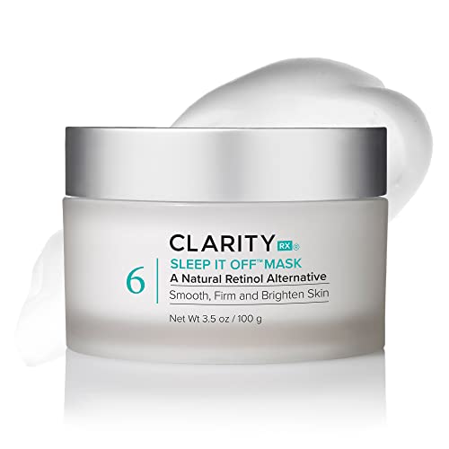 ClarityRx Sleep It Off Retinol Alternative Anti-Aging Face Mask, Natural Plant-Based Leave-On Moisturizer with B Vitamins, Minimizes Dark Spots, Fine Lines and Wrinkles (3.5 oz)