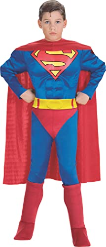 Super DC Heroes Deluxe Muscle Chest Superman Costume, Child's Small