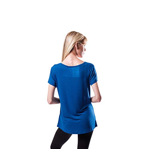 Ultra Game NBA Detroit Pistons Womens Box Out Varsity Stripe Tee Shirt, Team Color, Large