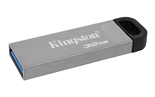 Kingston DataTraveler Kyson 32GB High Performance USB 3.2 Metal Flash Drive | Speeds up to 200MB/s | DTKN/32GB, Silver