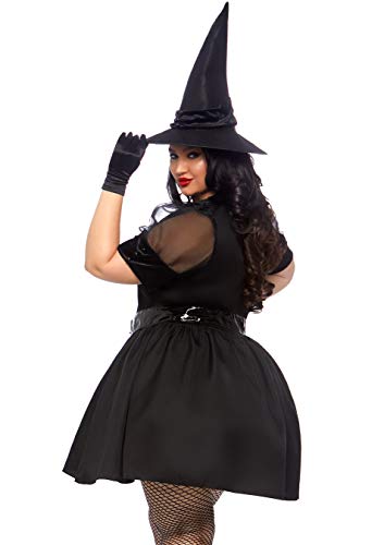 Leg Avenue Women's Plus Size Bewitching Witch, Black, 1X-2X