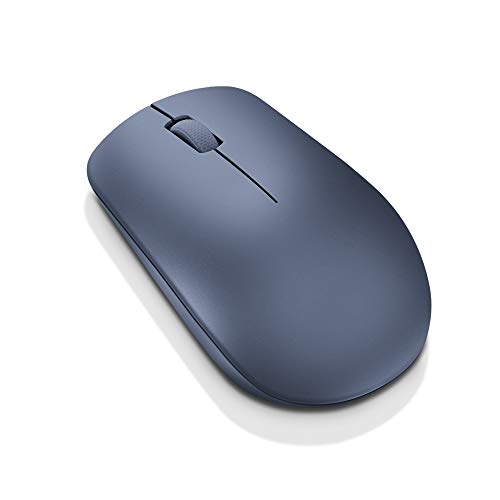 Lenovo 530 Wireless Mouse with Battery, 2.4GHz Nano USB, 1200 DPI Optical Sensor, Ergonomic for Left or Right Hand, Lightweight, GY50Z18986, Abyss Blue