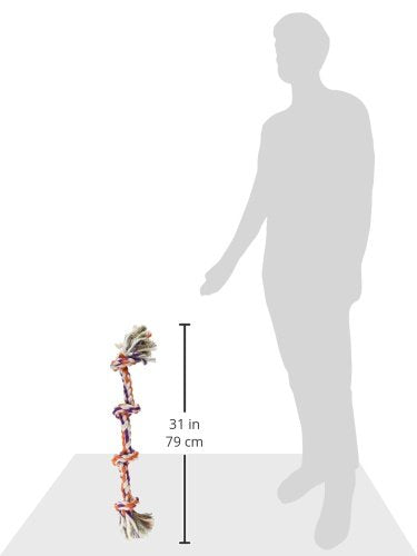 Mammoth Flossy Chews Color Rope Tug – Premium Cotton-Poly Tug Toy for Dogs – Interactive Dog Rope Toy – Tug Dog Chew Toy