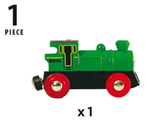 BRIO World - 33595 Battery Powered Engine Train | Toy Train for Kids Ages 3 and Up , Green