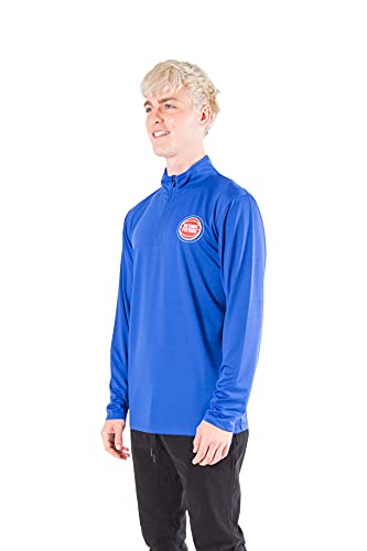 Ultra Game NBA Men's Quarter Zip Long Sleeve Pullover T-Shirt