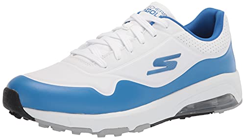 Skechers Men's Go Skech-Air Dos Relaxed Fit Golf Shoe, White/Blue, 9
