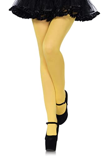 Leg Avenue Women's Nylon Tights, Yellow, One Size