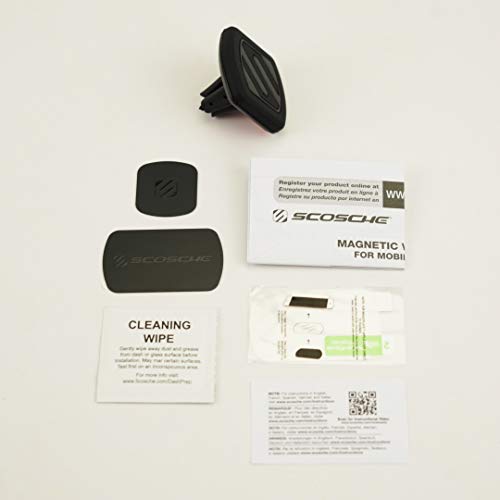 Scosche MAGVM2 MagicMount Magnetic Vent Phone Holder Mount for Car, Black