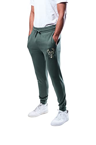 Ultra Game NBA Men's Super Soft Team Jogger Sweatpants, Milwaukee Bucks, Team Color, Small