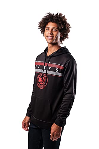 Ultra Game NBA Atlanta Hawks Mens Fleece Midtown Pullover Sweatshirt, Black, X-Large