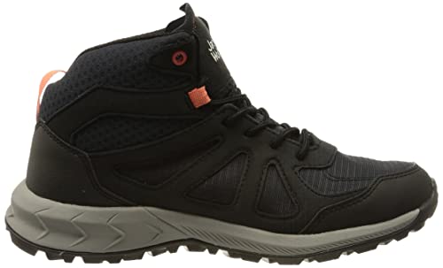 Jack Wolfskin Women's Woodland 2 Texapore MID W Hiking Shoe, Dark Blue/Pink, 7