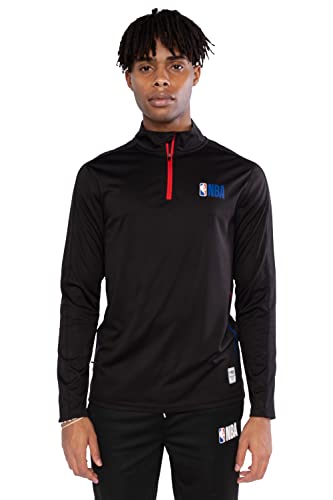NBA Men's Long Sleeve Active Quarter Zip Pullover T-Shirt
