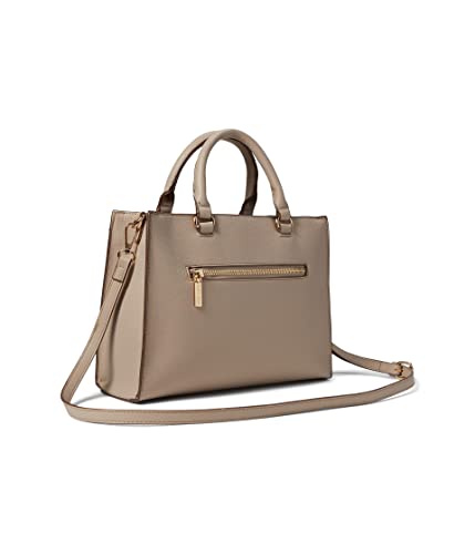Anne Klein E/W Horsebit Satchel, Stone