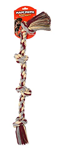Mammoth Flossy Chews Color Rope Tug – Premium Cotton-Poly Tug Toy for Dogs – Interactive Dog Rope Toy – Tug Dog Chew Toy