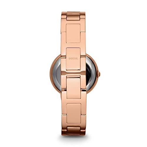Fossil Women's Virginia Quartz Stainless Steel Three-Hand Watch, Color: Rose Gold Glitz (Model: ES3284)