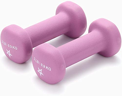 Yes4All Exercise amp Fitness Ibs Yes4All Non Slip Hexagon Neoprene Dumbbells 2lbs Neoprene Dumbbell Set for Muscle Toning Stren, A-Purple-2 lbs (pair), 2 Pair US