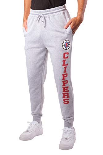 Ultra Game NBA Men's Soft Team Jogger Sweatpants Heather Gray Large