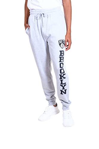Ultra Game NBA Men's Soft Team Jogger Sweatpants, Heather Gray, Large