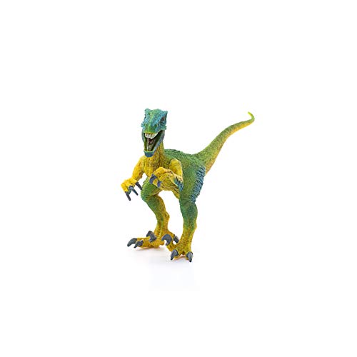 Schleich Dinosaurs, Jurassic Era Dinosaur Toys for Boys and Girls, Velociraptor ToyFigurine with Moving Jaw, Ages 4+