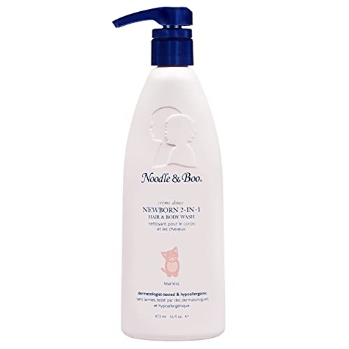 Noodle and Boo 2-in-1 Newborn Hair and Baby Body Wash for Baby, Tear Free and Hypoallergenic, 16 Fl Oz