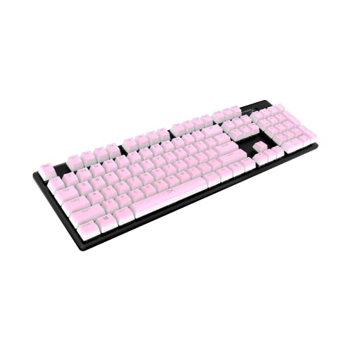 HyperX Pudding Keycaps - Double Shot PBT Keycap Set with Translucent Layer, for Mechanical Keyboards, Full 104 Key Set, OEM Profile, English (US) Layout - Pink
