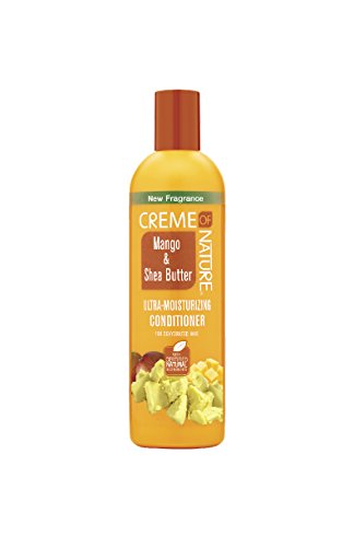 Conditioner with Mango and Shea Butter by Creme of Nature, Ultra Moisturizing for Dry Dehydrated Hair, 12 Fl Oz