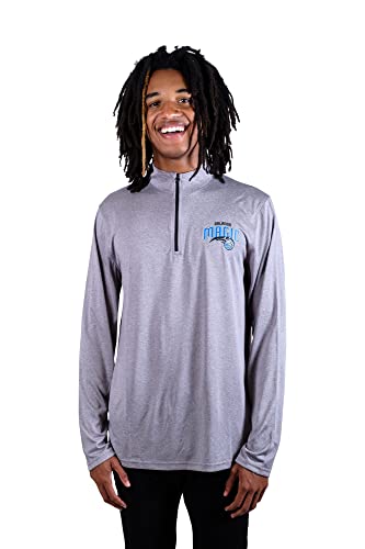 Ultra Game NBA Men's Quarter Zip Long Sleeve Pullover T-Shirt