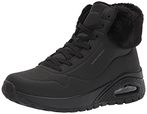 Skechers Women's Sneaker Fashion Boot, Black/Black, 9.5