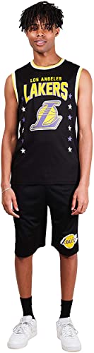 Ultra Game NBA Los Angeles Lakers Mens Jersey Sleeveless Muscle T-Shirt, Black, Small
