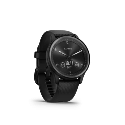 Garmin vivomove Sport, Hybrid Smartwatch, Health and Wellness Features, Touchscreen, Black