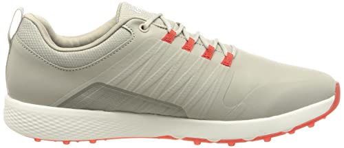 Skechers Men's Elite 4 Victory Spikeless Golf Shoe Sneaker, Gray/Red, 10