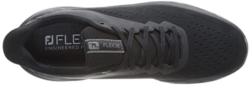 9.5 FootJoy Men's Fj Flex Xp Golf Shoe, Black/Black