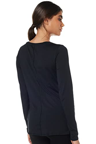 Under Armour Women's HeatGear Armour Long-Sleeve T-Shirt , Black (001)/Metallic Silver , X-Small