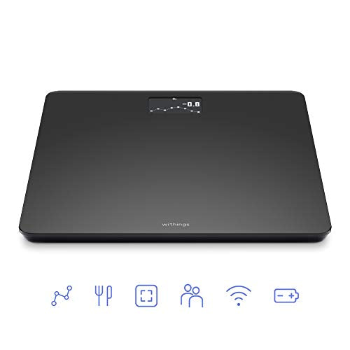 Withings Body - Digital Wi-Fi Smart Scale with Automatic Smartphone App Sync, BMI, Multi-User Friendly, with Pregnancy Tracker and Baby Mode