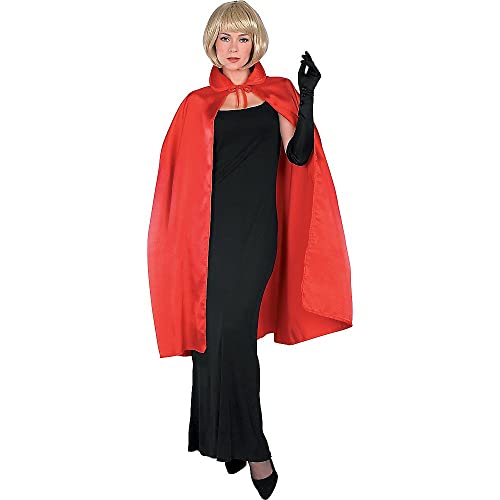 Rubie's Adult 45-Inch Satin Cape, Red, One Size