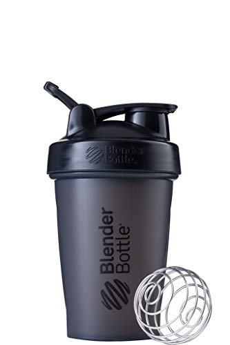 BlenderBottle Classic Shaker Bottle Perfect for Protein Shakes and Pre Workout, 20-Ounce, Black