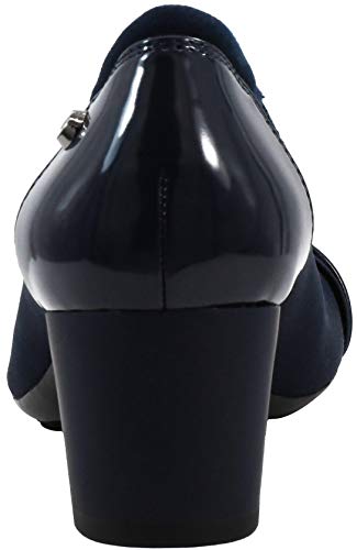 6 M US Anne Klein Sport Women's Guardian Leather Dress Pump Shoes Navy