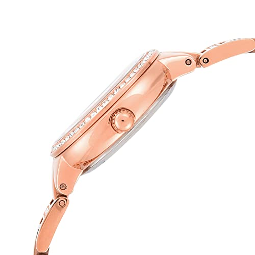 Fossil Women's Virginia Quartz Stainless Steel Three-Hand Watch, Color: Rose Gold Glitz (Model: ES3284)