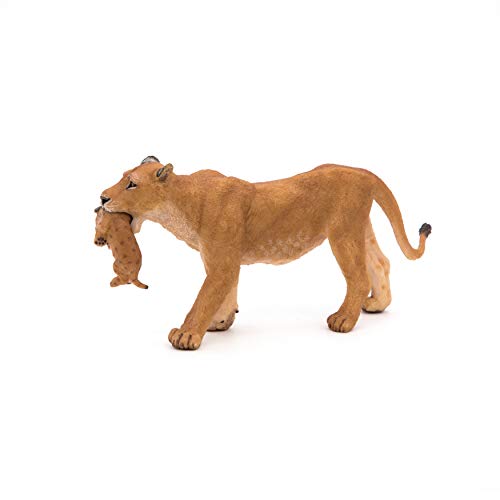 Papo Wild Animal Kingdom Figure, Lioness with Cub, Multicolor (50043)