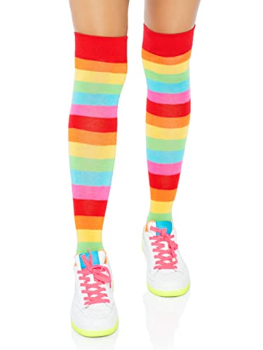 Leg Avenue Women's Rainbow Thigh Highs Socks, One Size
