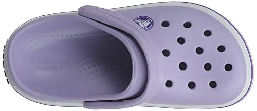 8 Toddler Crocs Unisex-Child Crocband Clogs (Todder Shoes), Lavender/Neon Purple