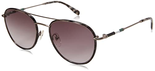 Lacoste Men's L102SND Oval Sunglasses, Gunmetal/Grey, 51 mm