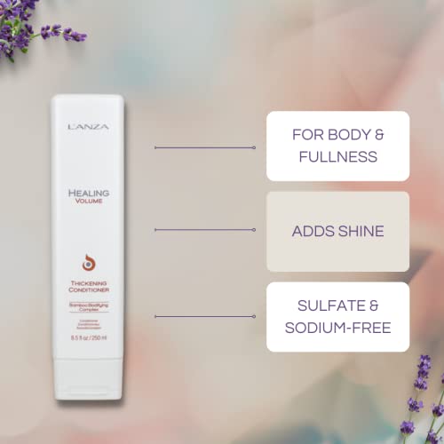 L'ANZA Healing Volume Thickening Conditioner, Boosts Shine, Volume, and Thickness to Fine and Flat Hair, Rich with Bamboo Bodifying Complex and Keratin (8.5 Fl Oz)