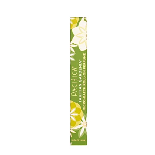 Pacifica Beauty Tahitian Gardenia Rollerball Clean Fragrance Perfume, Made with Natural and Essential Oils, 0.33 Fl Oz | Vegan + Cruelty Free | Phthalate-Free, Paraben-Free | Travel Size